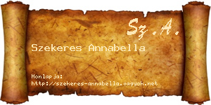 Szekeres Annabella névjegykártya