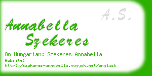 annabella szekeres business card